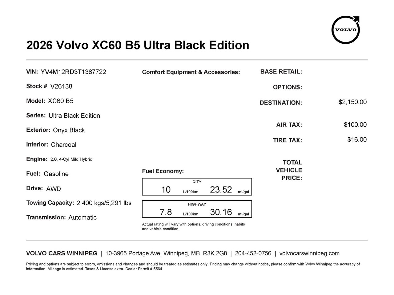 2026 Volvo XC60 Ultra Black Edition-1
