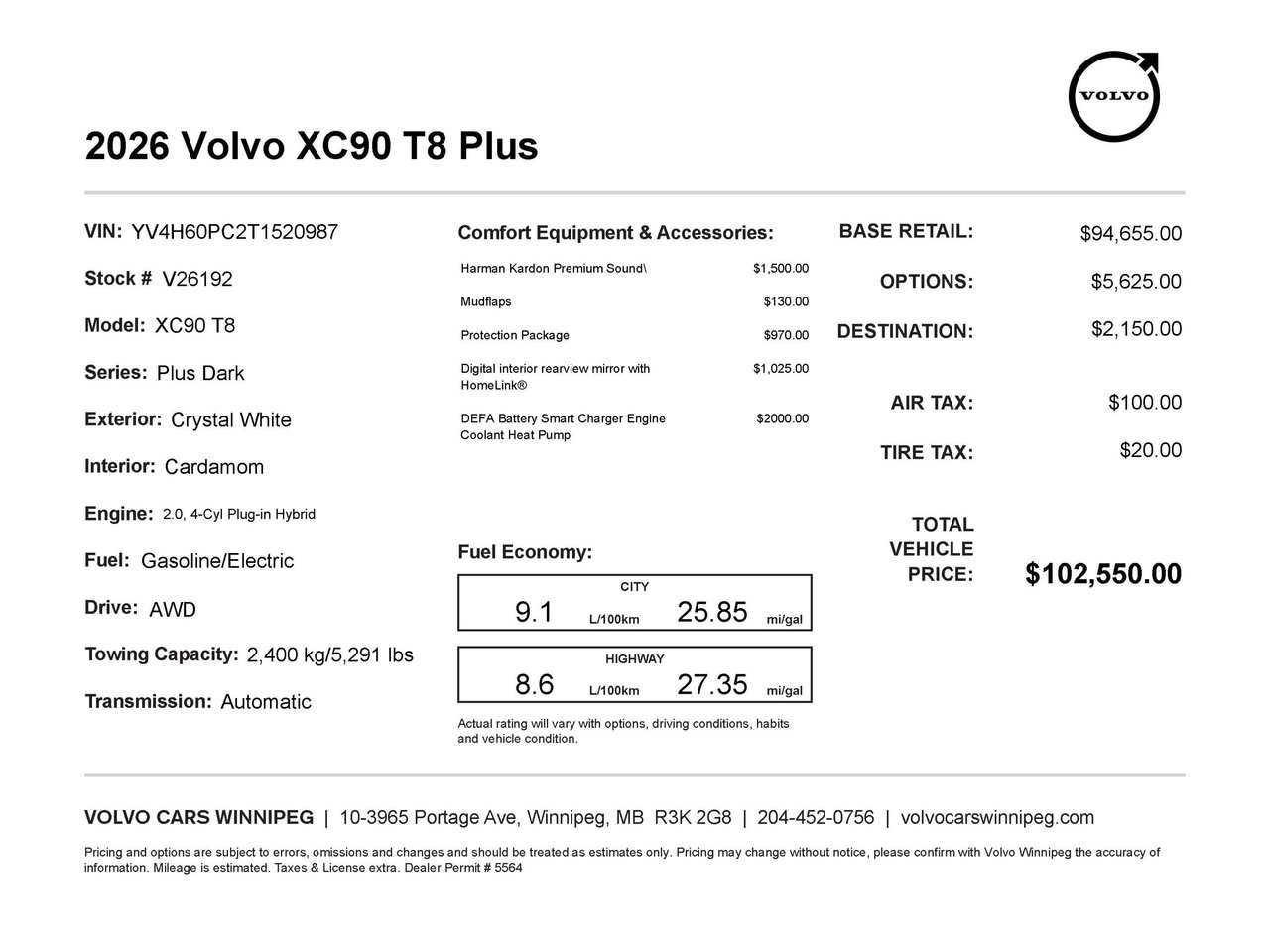2026 Volvo XC90 Plug-In Hybrid Plus Dark Theme-1
