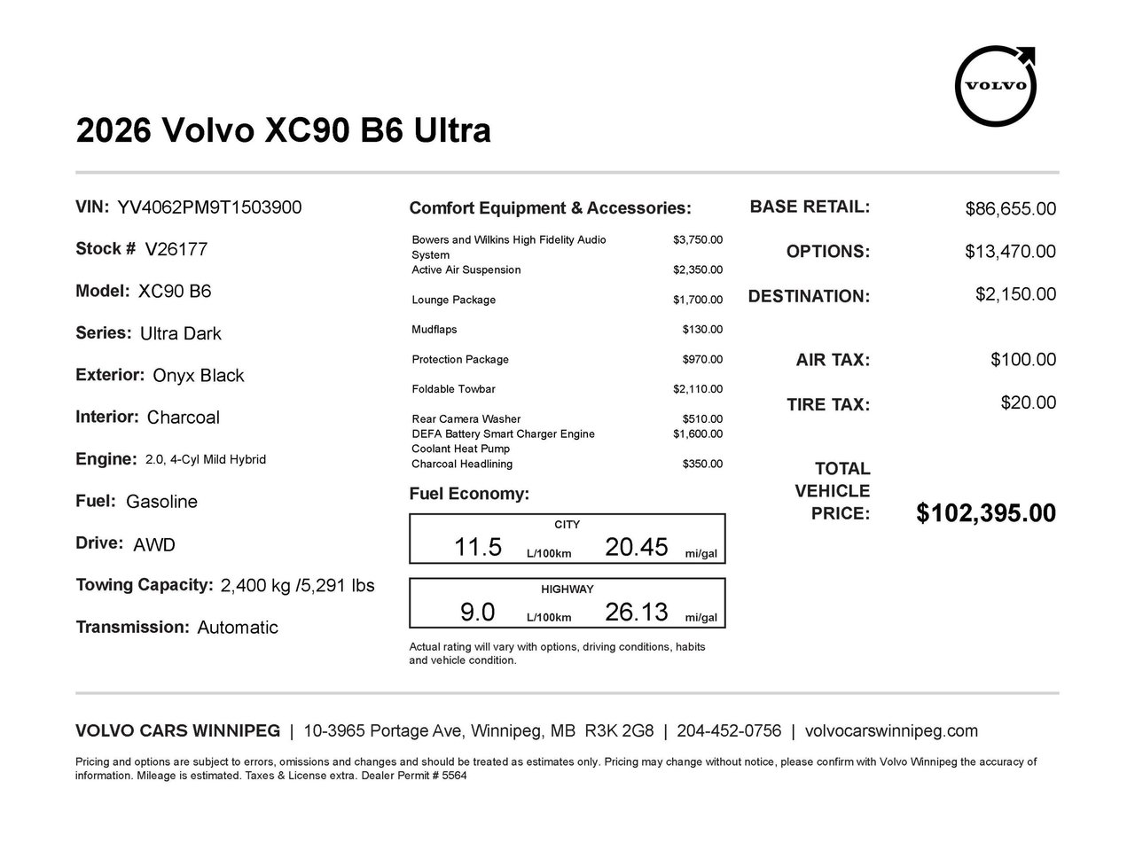 2026 Volvo XC90 Ultra Dark Theme-1