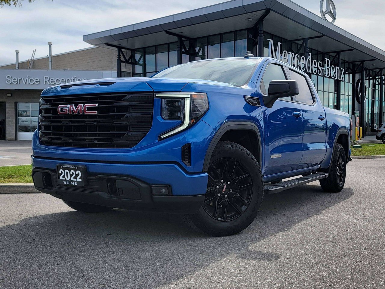 Blue 2022 GMC Sierra 1500 Pickup Truck Four-Wheel Drive