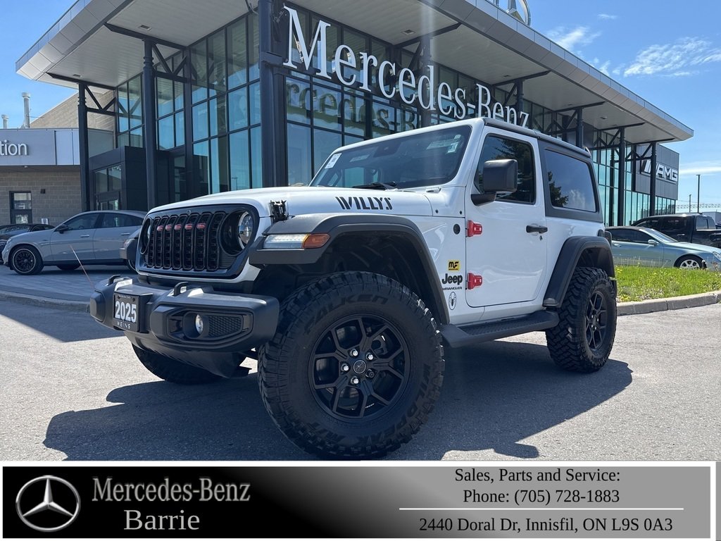 White 2025 Jeep Wrangler Willys 2-Door 4WD SUV / Crossover Four-Wheel Drive