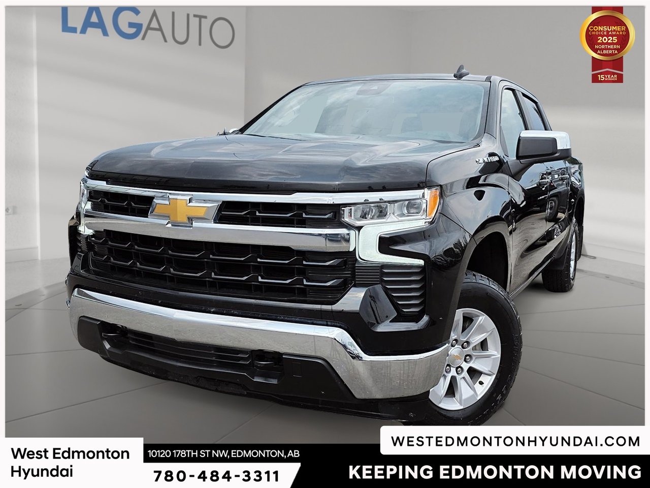 Black 2025 Chevrolet Silverado 1500 Pickup Truck Four-Wheel Drive Automatic