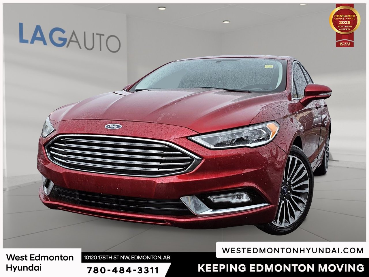 Ruby Red Metallic Tinted Clearcoat 2017 Ford Fusion SE AWD Sedan All-Wheel Drive Automatic