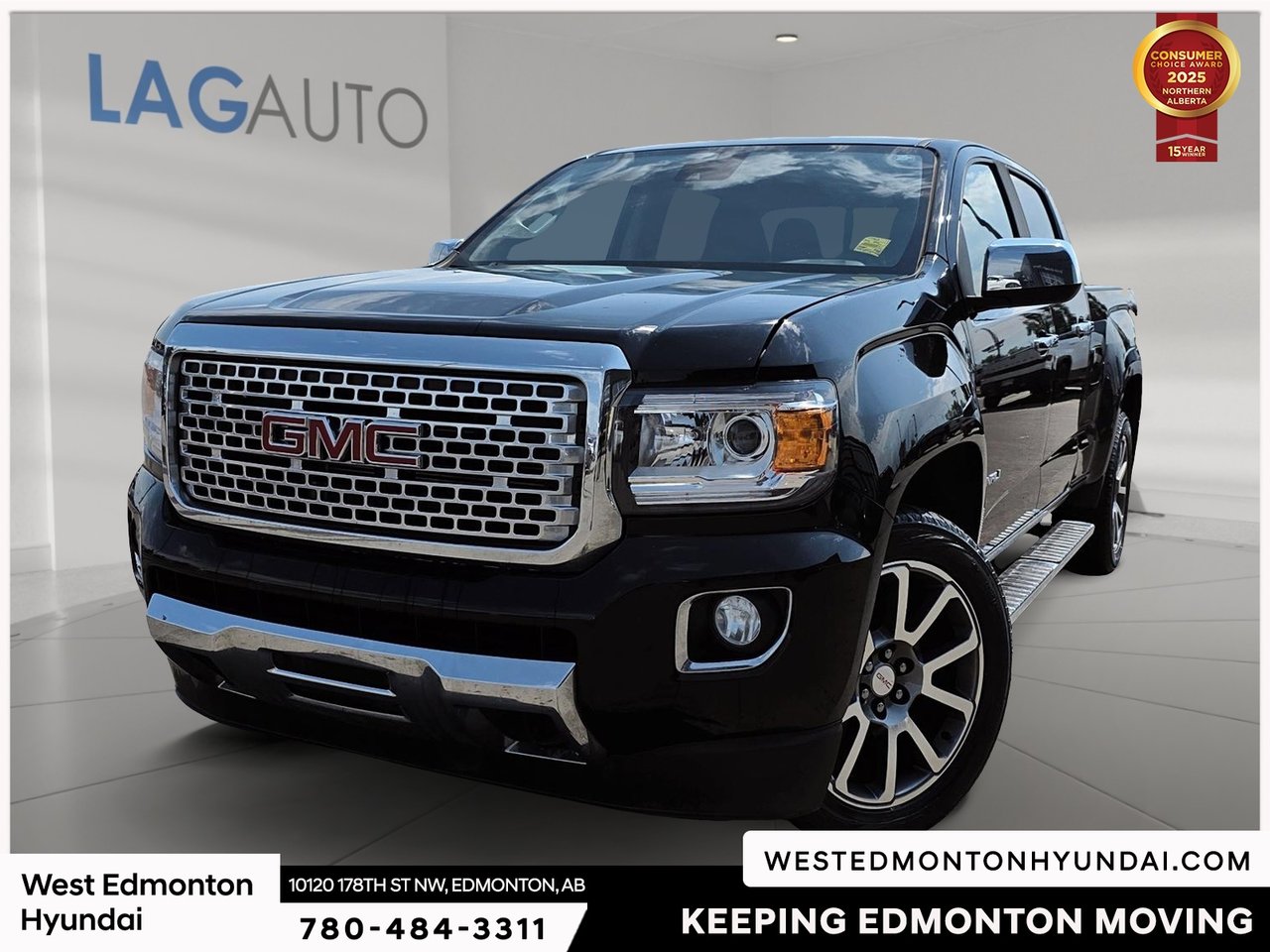 Onyx Black 2019 GMC Canyon Pickup Truck Four-Wheel Drive Automatic