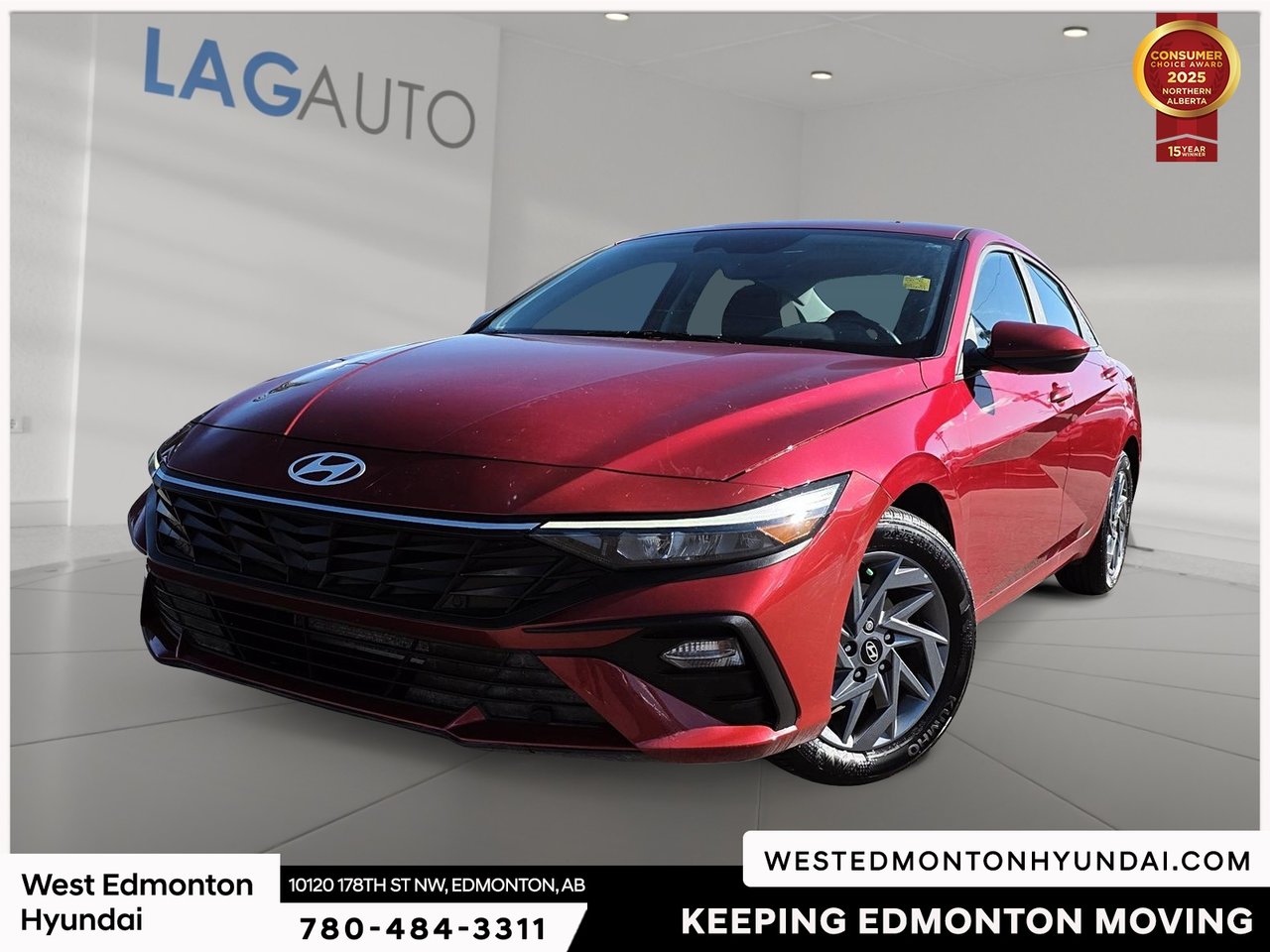 Ultimate Red 2025 Hyundai Elantra Sedan Continuously Variable Transmission