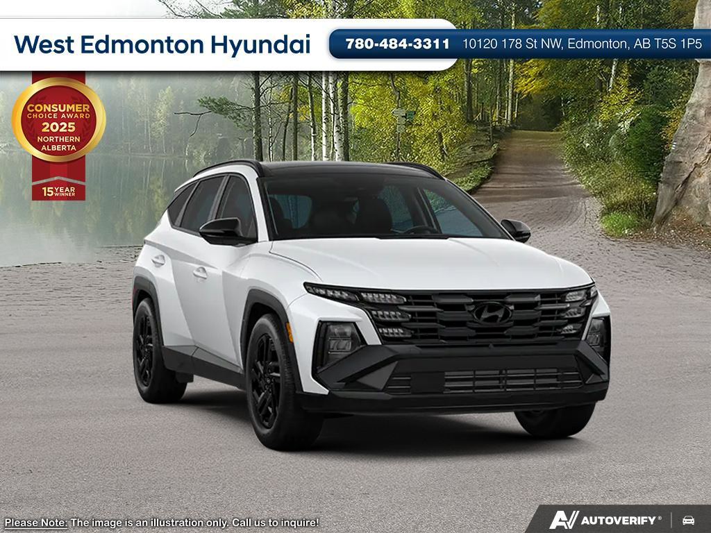 Crystal White 2026 Hyundai Tucson Hybrid SUV / Crossover All-Wheel Drive Automatic