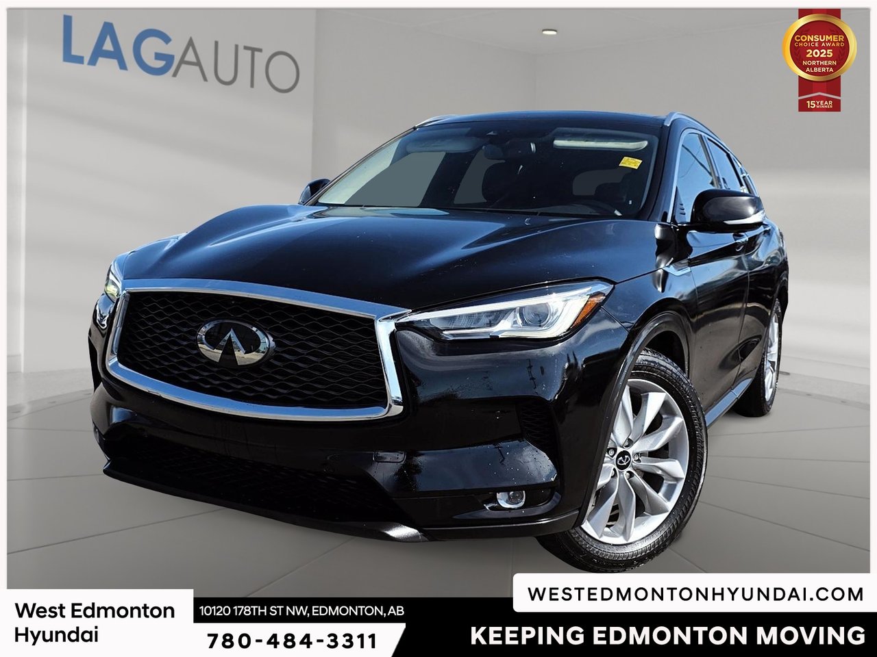 Black Obsidian 2021 INFINITI QX50 SUV / Crossover All-Wheel Drive Continuously Variable Transmission