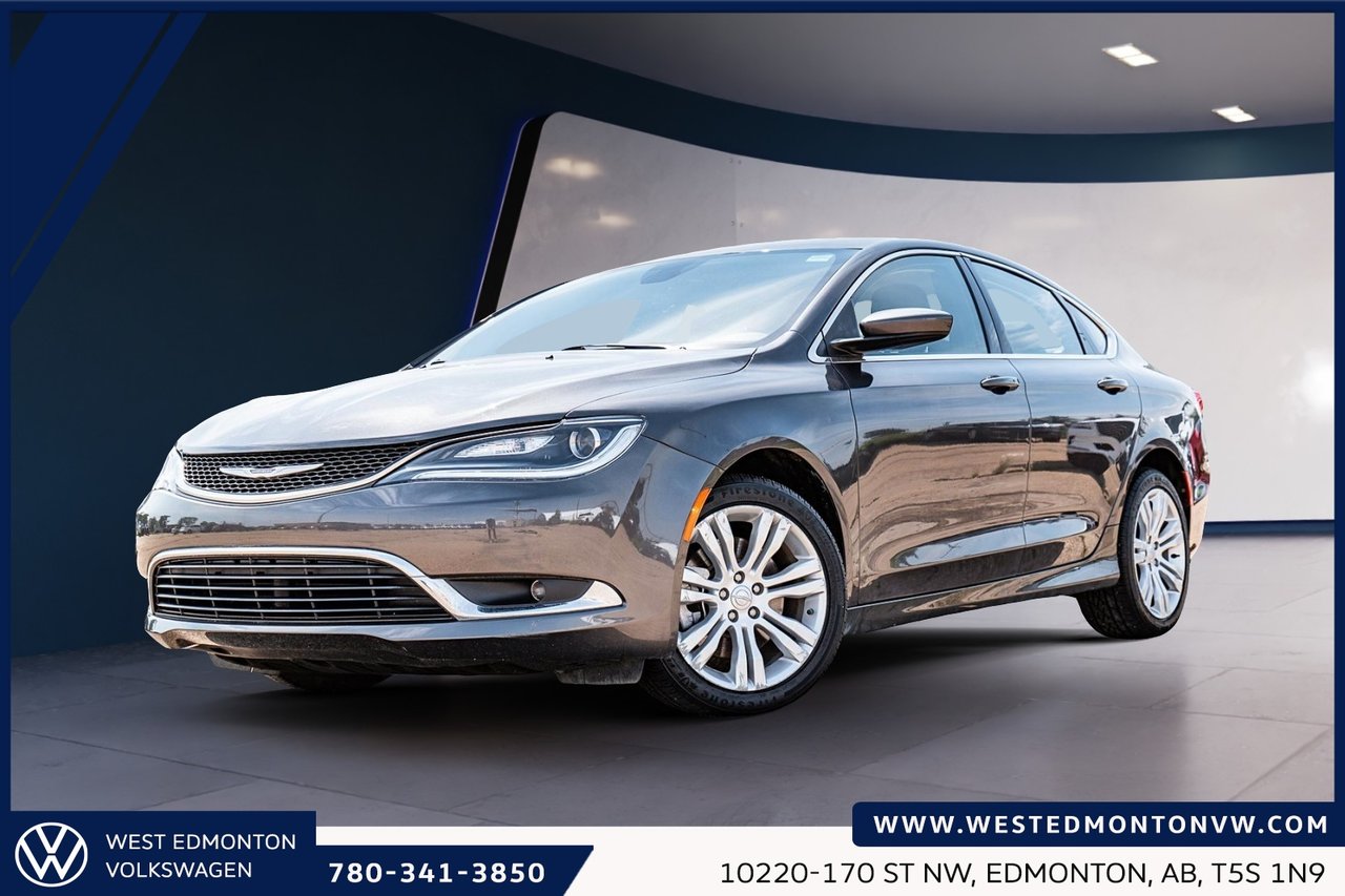 Gray 2015 Chrysler 200 Sedan Front-Wheel Drive Automatic
