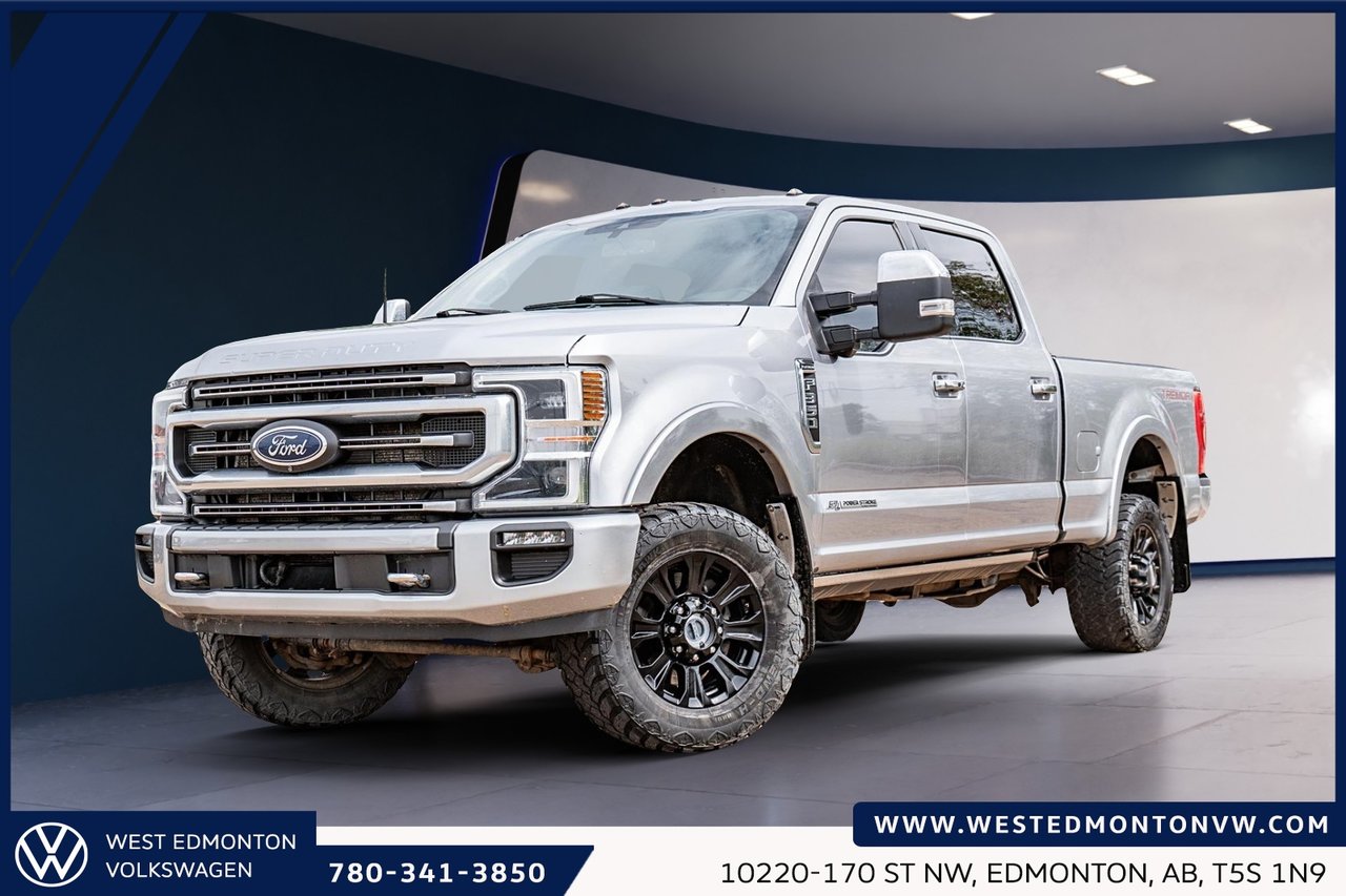 Silver 2022 Ford F-350 Super Duty Pickup Truck Four-Wheel Drive Automatic