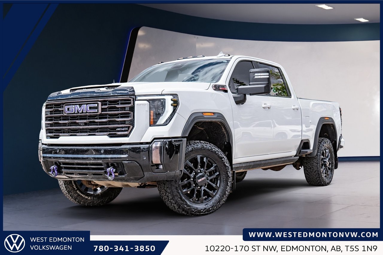 White 2024 GMC Sierra 2500HD AT4X Crew Cab 4WD Pickup Truck Four-Wheel Drive Automatic