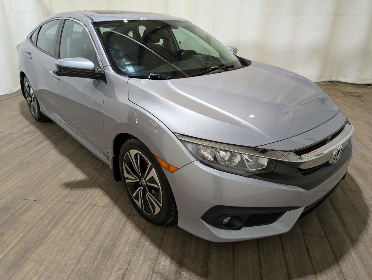 Silver 2016 Honda Civic EX-T with Honda Sensing Sedan Front-Wheel Drive Continuously Variable Transmission
