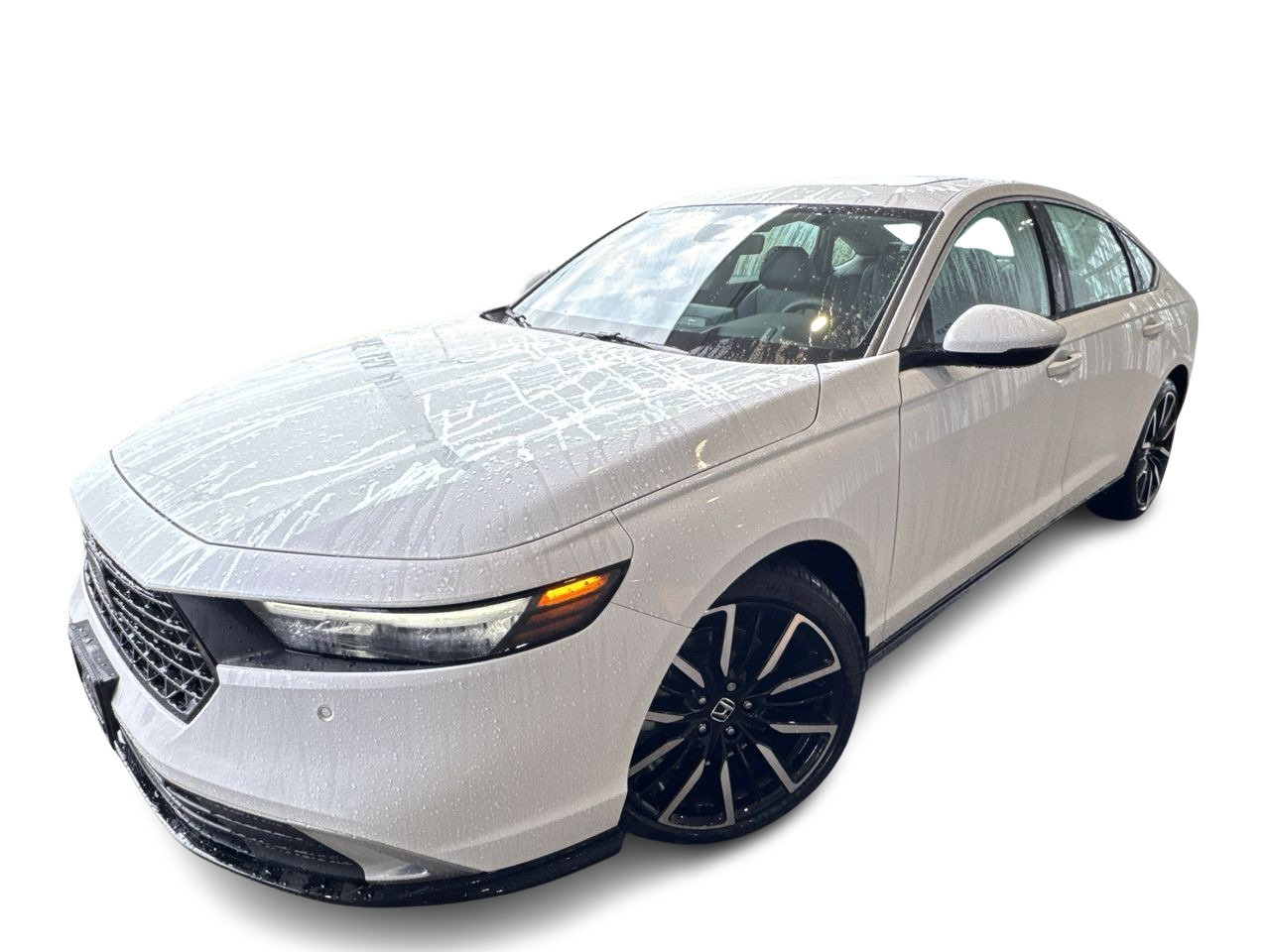 Platinum White Pearl 2025 Honda Accord Hybrid Sedan Front-Wheel Drive Automatic