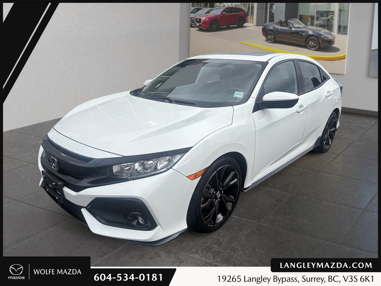 White 2017 Honda Civic Hatchback Hatchback Front-Wheel Drive Continuously Variable Transmission