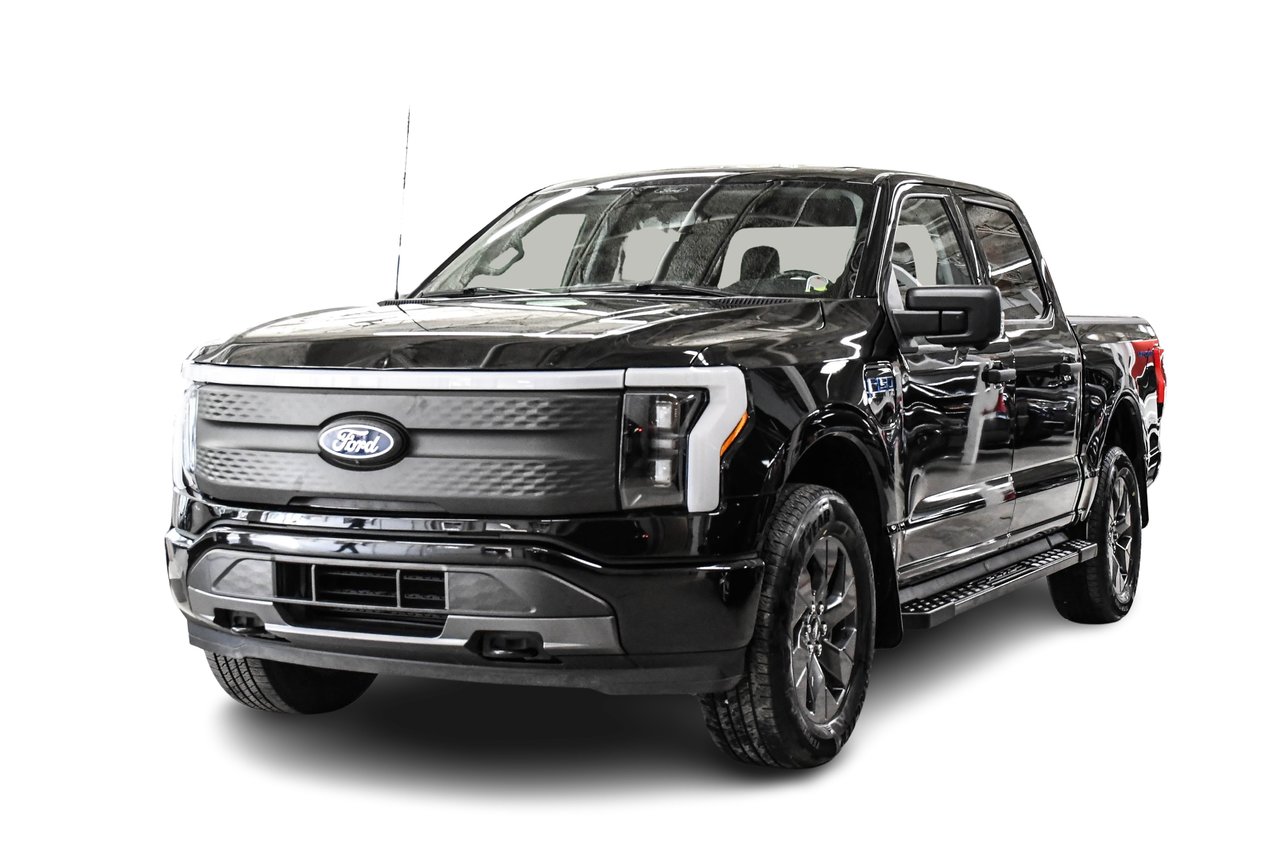 Black 2024 Ford F-150 Lightning Pickup Truck All-Wheel Drive Automatic