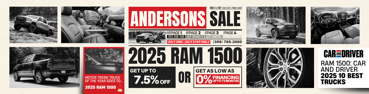 7.5% OFF or 0% For Up To 72 Months On The 2025 Ram 1500!