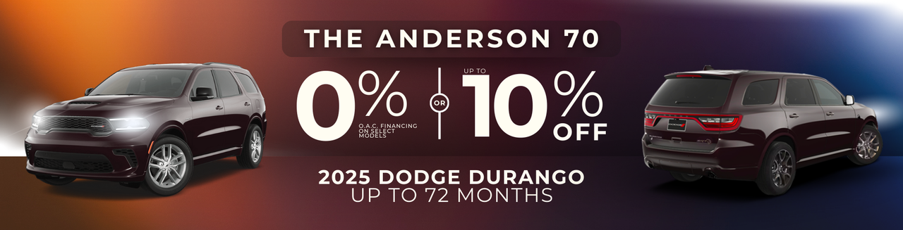 0% OR UP TO 10% OFF ON THE 2025 DODGE DURANGO!