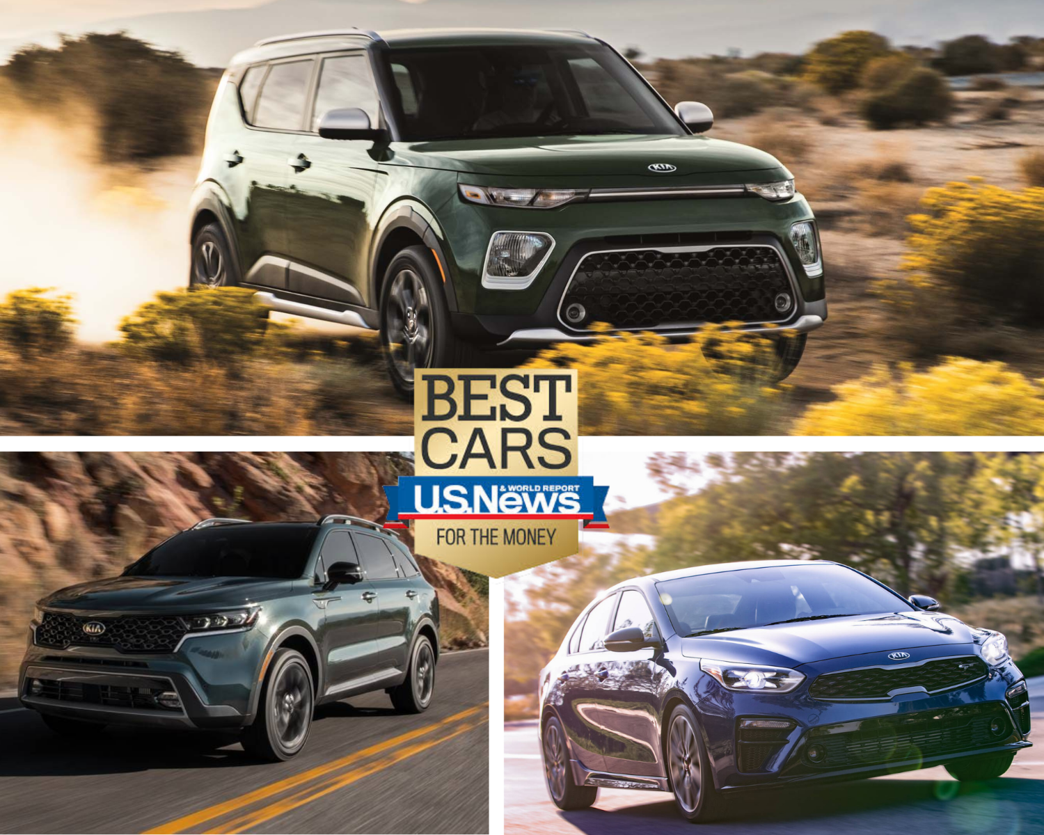 Kia Wins Trifecta of 'Best Car for the Money' Awards
