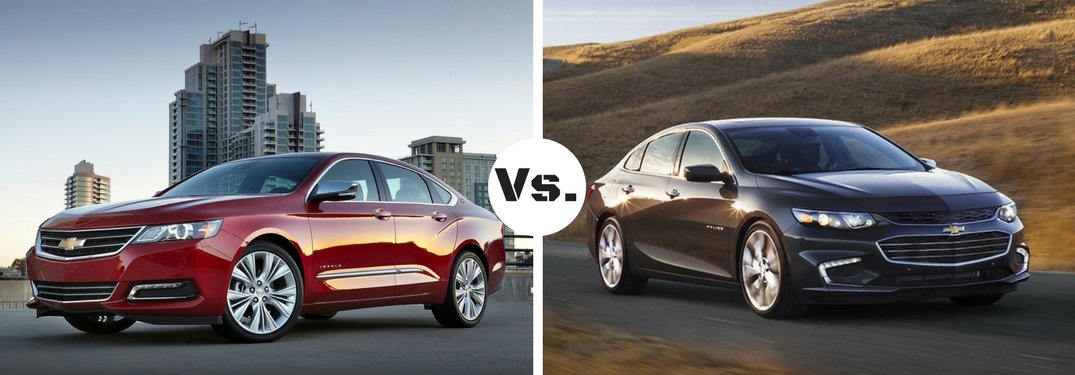 How are the Chevy Impala and Chevy Malibu different?