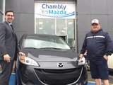 Félicitations M. Nadeau pour votre nouvelle Mazda5 2017, Chambly Mazda