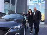 Félicitations à Loriane Gobeil-Lamarre pour sa nouvelle Mazda 3 GT, Chambly Mazda