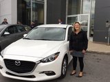 Félicitations Madame Levasseur pour votre achat du Mazda3 2017, Chambly Mazda
