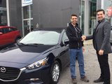 Félicitations à M. Patrick Villeneuve pour votre nouvelle Mazda 3 /2017, Chambly Mazda