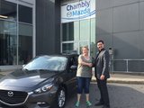 Félicitations Mme Julie Drouin pour votre nouvelle Mazda 3SE 2017 , Chambly Mazda