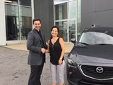 Félicitations Mme Nathalie Audet pour l'acquisition de votre nouvelle Mazda CX3 2017, Chambly Mazda