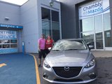 Félicitations Emy Lefebvre Rodrigue pour votre Mazda 3 sport. Merci de faire confiance à Chambly Mazda, Chambly Mazda