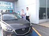 Félicitations Madame Lalonde pour votre nouvelle Mazda 3 2017 , Chambly Mazda