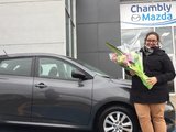 Félicitations à Dominique Champoux pour sa nouvelle voiture, Chambly Mazda