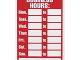 Hours of operation Monday to Friday