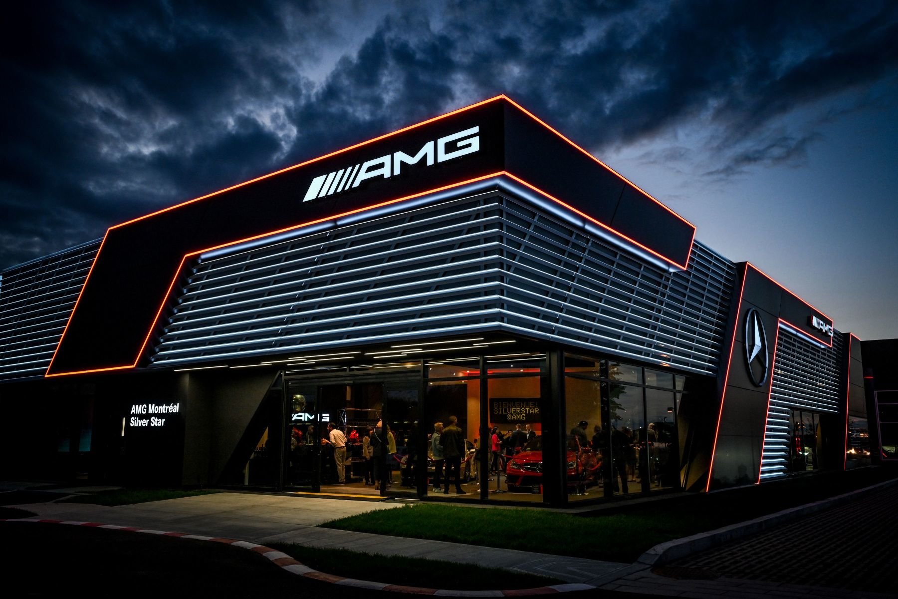 Mercedes-Benz Silver Star celebrates the official opening of a new AMG Brand Centre