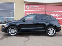 2017 Audi Q3 KOMFORT IN BLACK EQUIPPED WITH A 2.0L TURBO I4 , QUATTRO AWD , 6SPD AUTO , LEATHER HEATED SEATS , PREMIUM AUDIO , BACKUP CAM , D-6