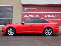 2018 Audi S4 SEDAN PROGRESSIV IN RED EQUIPPED WITH A 3.0L TURBO V6 , QUATTRO AWD , 8SPD AUTO , LEATHER HEATED SEATS , PREMIUM AUDIO , DUAL ZONE AC-6