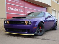 2018 Dodge Challenger SRT DEMON IN PLUM CRAZY PEARL EQUIPPED WITH A 6.2L SRT SUPERCHARGED V8 , 8SPD HIGH PERF TF AUTO , RWD , SUNROOF , GRAPHICS PCKG-0