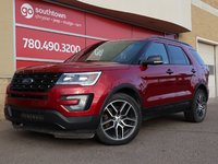 2016 Ford Explorer SPORT IN RED EQUIPPED WITH A 3.5L TURBO V6 , 4X4 , 6SPD AUTO , LEATHER HEATED/VENTED SEATS , DUAL EXHAUST , SUNROOF , BACKUP CAM-0