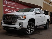 2022 GMC Canyon DENALI IN WHITE EQUIPPED WITH A 3.6L V6 , 4X4 , AUTO TRANSMISSION , LEATHER HEATED SEATS , BACKUP CAM , PREMIUM AUDIO , WOOD TRI-0