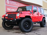 2018 Jeep WRANGLER JK UNLIMITED UNLIMITED SAHARA IN FIRECRACKER RED EQUIPPED WITH A 3.6L V6 , 4X4 , 5SPD AUTO , REMOTE START , AC , HEATED FRONT SEATS , NAV , C-0