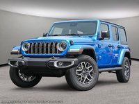 2024 Jeep Wrangler SAHARA IN HYDRO BLUE EQUIPPED WITH A 3.6L V6 , 4X4 , 8SPD TF AUTO , 4X4 , MCKINLEY LEATHER SEATS , SAFETY GROUP , 18INCH RIMS ,-0