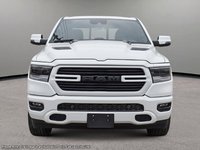 2024 Ram 1500 SPORT IN BRIGHT WHITE EQUIPPED WITH A 5.7L HEMI V8 , 4X4 , 8SPD AUTO , 22INCH RIMS , 125L TANK , BSM/RCPD , SPORT HOOD , PANORAM-1