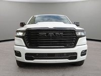 2025 Ram 1500 LARAMIE IN BRIGHT WHITE EUQIPPED WITH A 3.0L TWIN TUBRO I6 , 4X4 , 8SPD AUTO , HANDS FREE DRIVING ASSIST , AIR SUSPENSION , 125L-1