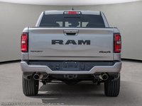 2025 Ram 1500 SPORT IN BILLET SILVER EQUIPPED WITH A 3.0L TWIN TURBO I6 , 4X4 , 8SPD AUTO , SPORT HOOD , PANORAMIC SUNROOF , BACKUP CAM , HEAT-4