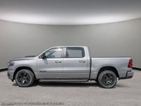 2025 Ram 1500 SPORT IN BILLET SILVER EQUIPPED WITH A 3.0L TWIN TURBO I6 , 4X4 , 8SPD AUTO , SPORT HOOD , PANORAMIC SUNROOF , BACKUP CAM , HEAT-2