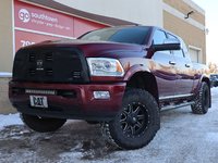 2017 Ram 2500 LIMITED MEGA CAB IN RED PEARL EQUIPPED WITH A 6.7L CUMMINS TURBO DIESEL I6 , 4X4 , 6SPD AUTO , REAR AUTO LVL AIR SUSPENSION , SU-0