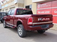 2018 Ram 3500 LIMITED IN RED PEARL EQUIPPED WITH A 6.7L CUMMINS TURBO DIESEL I6 , 4X4 , 6SPD AUTO , RUNNING BOARDS , 5TH WHEEL & GOOSENECK TOW-7