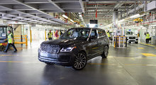 The first Range Rover made under social distance measures produced in May