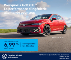 Procurez-vous la Volkswagen Golf Gti 2026