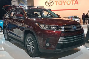 The Toyota Hybrid vehicle lineup at the Montreal Auto Show