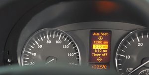 Warm up your Mercedes-Benz Sprinter: Set the auxiliary heat timer.